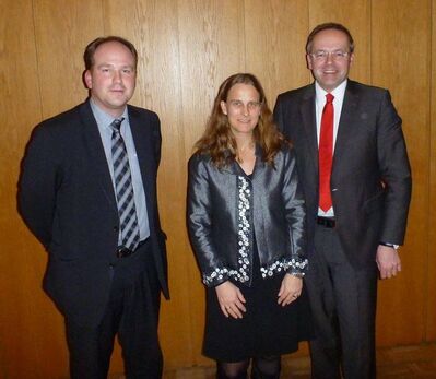Christoph Dolle, SPD-Gemeindeverbandsvorsitzende Ulrike Grannemann, Ralf Niermann