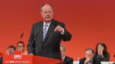 Steinbrück will einen Politik- und Regierungswechsel in Deutschland (Foto: Marco Urban)