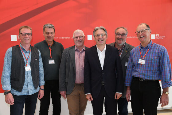 v. links: Martin Rinne, Armin Jungbluth, Peter Bernard, Achim Post, Lutz Schäffer und Rüdiger Weigel