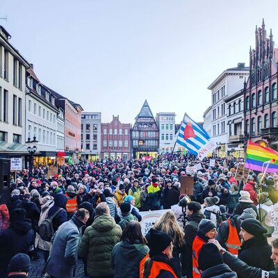 Kundgebung in Minden am 19.01.2024 / Foto: A. Hain